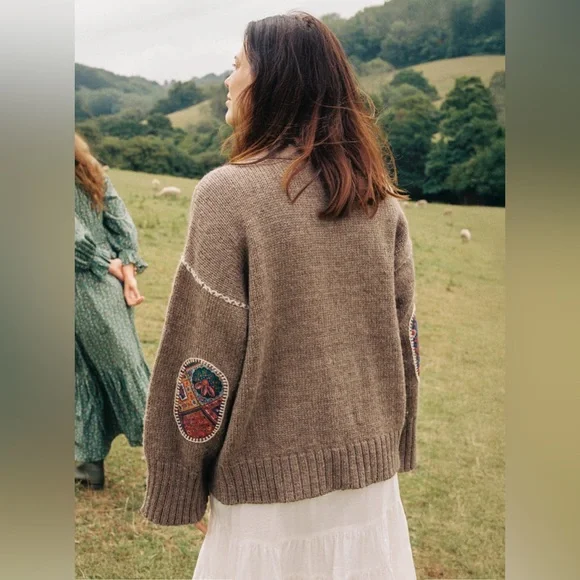 Christy Dawn Helga Cardigan in Pebble, size m - Picture 6 of 6